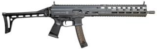 Global Ordnance STRIBOG SP9A1 9mm Luger Semi-Auto Rifle - Black - 16" - 30 Round - Flip-Up Sights
